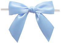 BAYWIND LTD; 3" Twist Tie Bows- 100pc (Light Blue)