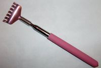 Pink Cushion Grip Telescopic Back Scratcher