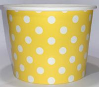 Disposable Bowls for Ice Cream Cups/Desserts Bowls/Soup Bowls - 16 oz - 50 Count (Yellow)