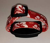 Epilepsy Life VNS (Vagus Nerve Stimulator) Wrist Band Red Hawaiian, 11"