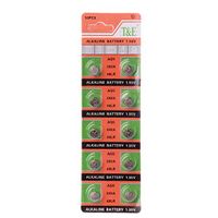 Sara-u 10PCS Alkaline Battery Button Coin Cell AG5 LR754 393 SR754 193 546 RW28 48 Hearing Aid Earphone Watch Batteries