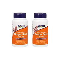 NOW Foods Grape Seed Extract 250mg, 90 Vcaps - (Pack of 2)
