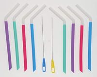 Straws Drinking Reusable Silicone Pack of 10 Pieces - Includes 8 Pieces Bent Straws and 2 Reuseble Straw Cleaner Brushes Colors Vary - FDA Approved Metal Straws for Tumblers, Water Bottles, Mason Jars