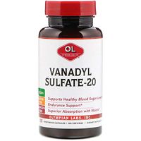Olympian Labs Vanadyl Sulfate-20, 100 Vegetarian Capsules