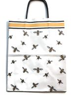 Bee Gift Bags with Handles - Set of 10 - Bees Print Paper Gift Bags/Treat Favor Goody Bags