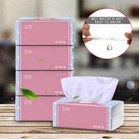 Yiduore Bamboo Facial Tissues Paper Towels Eco-Friendly Tissues Recycled Paper Natural Tree Free Paper 4 Packs