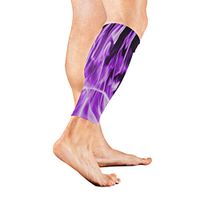 Stretch Sport Calf Sleeve Cool Flame Protective Guard for Men Women - Best Footless Compression Socks for Shin Splints, Running,Basketball Football (1 Pair)