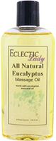All Natural Eucalyptus Massage Oil, 4 oz, 100% Natural Ingredients, With Sweet Almond Oil and Organic Jojoba Oil, Preservative Free