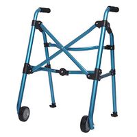 Luckya Folding Walker Assisted Lower Limb Standing Rehabilitation Unpacking Elderly Disabled Walking Wheel 55cm × 49cm × 73cm Aluminum Blue Non-Slip Walking Stick with Hospital