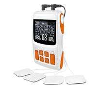 TENS Unit+ Pulse Massager 2 in 1 Combination 21 Modes Pain Relief and Relax Massage 2 Output 8 Pads for Muscle Stiffness Perfect for Relaxation