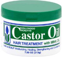 Hollywood Beauty Castor Oil Hair Treatment, with mink 7.5 oz (Pack of 9)