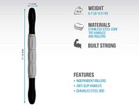 Muscle Roller Stick, Best Massage Stick for Athletes, Runners, Bikers, and CrossFiters, Good for Home and Travel (White)
