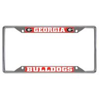 FANMATS NCAA University of Georgia Bulldogs Chrome License Plate Frame by Fanmats