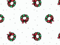 Christmas Cellophane Gift Wrap - 40" x 100' - Holiday Wreath
