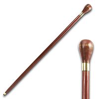 New! Men Fashionable Walking Eucalyptus Wood Cane 8 Styles Brown and Black Elephant Horse Derby Knob Curved Opera Styles Great Gift for a Loved One (Brown Knob Handle)