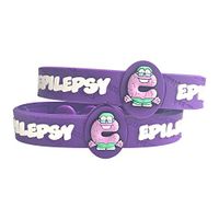 Epilepsy Bracelet Kids– Colorful Seizure Alert Bracelet for Kids –Epilepsy Awareness, Latex-Free Adjustable Wristband for Kids Ages 2+ (2 Pack “Dr. E”) Kid Emergency Bracelet