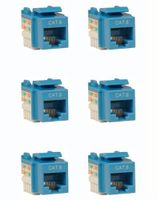 Tripp Lite Cat6/Cat5e 110 Punch Down Keystone Jack - Modular insert - RJ-45 - blue