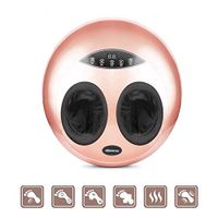 HIXGB Electric Foot Massager Shiatsu Feet Massager Machine Deep Kneading Massage with Tapping, Rolling, Air Compression, Heat and Adjustable Intensity Scraping for Plantar Fasciitis for Home Office