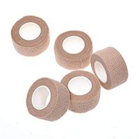 Chi yue 5 Pieces Adhesive Bandage Wrap Stretch Self-Adherent Tape for Sports, Wrist, Ankle, 5 Yards Each (1 Inch, Skin Color)