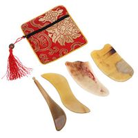 Artibetter 4pcs Gua Sha Scraping Board Ox Horn Gua Sha for Face Body Massage