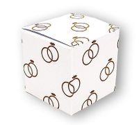 Gold Wedding Rings - Set of 6 One Piece Gift Boxes (2" x 2" x 2")