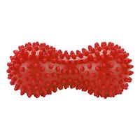 Feccile S-ports & Fit-ness Peanut Spiky Massage Roller Trigger Point for Yoga Pilates,1Pcs (Red)