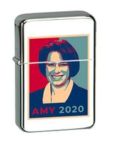 Hat Shark United States USA President Presidential Election Voting 2020 Amy Klobuchar Democratic Party White House Candidates Vector KGM Thunderbird Vintage Lighter - High Polish Chrome (Amy)