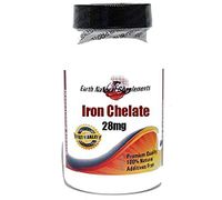Iron Chelate 28mg * 100 Caps 100% Natural - by EarhNaturalSupplements
