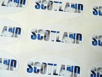 Pack of 30 Scotland Flag Seals, 51x25mm Oval Seal Labels, Stickers for Craft, Decoration, Gift Wrapping, Presents, Envelopes, Bags or Cards
