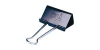Charles Leonard Binder Clips, Large, 1 Inch Capacity, Black/Silver, 12-Box (BC-10)