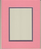 Pack of 5 11x14 Bubble Gum Pink & Purple Double Picture Mats Cut for 8x10 Pictures