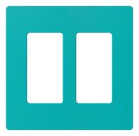 Lutron Claro 2 Gang Decorator Wallplate, SC-2-TQ, Turquoise