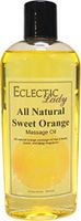 All Natural Sweet Orange Massage Oil, 8 oz, 100% Natural Ingredients, With Sweet Almond Oil and Organic Jojoba Oil, Preservative Free