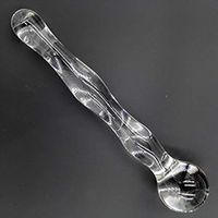 Mini Small Natural Ultra-Smooth Double Ended Sided Crystal Skin Friendly Clear Glass Stick for Women Men Female Beginners HSTR002