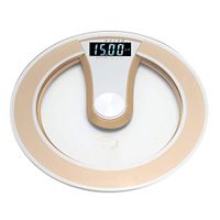 LCD Digital Scale,Digital Luggage Scale Household Body Weight Electronic Scale High Precision Health Weighing Large Blue LCD Backlight Display Scale(Gold)