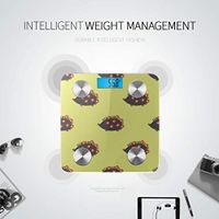 LYAOE Bluetooth Body Fat Scale Hedgehog Pattern Smart Wireless Scale with LCD Display Measuring Body Weight Bmi and Health Digital Scale