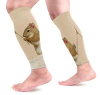 Anmarco Inspirational Quote with Squirrles Ans Wishbone Sports Calf Compression Sleeves Leg Compression Socks Calf Guard for Running, Cycling, Maternity, Travel, Nurses