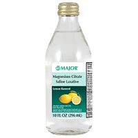 Major Magnesium Citrate Oral Solution, Saline Laxative, Lemon, 10 Ounce Each (4)
