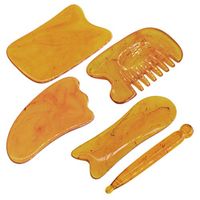 SUPVOX 5pcs Gua Sha Scraping Massage Tools Resin Beeswax Gua Sha Boards Acupuncture Massage Tools Chinese Scraper Tools for Men Women Girls Style 1