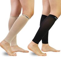 Compression Calf Sleeves (20-30mmHg) for Men & Women - Leg Compression Socks for Shin Splint,Running,Medical, Travel, Nursing (A1 - Nude+Black, 2X-Large)