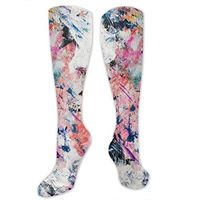 Women & Men Colorful Compression Socks - Best Athletic/Running/Flight/Medical/Travel Knee High Stockings for Nurses Teens - Sweet Dreams Colorful Abstract Graffito Drawings