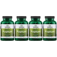 Swanson Pygeum Prostate Support Urinary Tract Health Men Herbal Supplement 100 mg Pygeum Extract (6.5% phytosterols) with 400 mg Powdered Bark 120 Capsules (4 Pack)