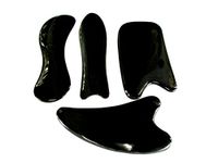 Genuine Natural Black Buffalo Horn Guasha Board Scraping Tools Kit for SPA Acupuncture Therapy Trigger Point Treatment