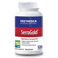 Enzymedica, SerraGold, Enzyme Supplement to Support Cardiovascular, Sinus and Immune Health, Includes Serrapeptase, Vegan, 120 capsules (120 servings)