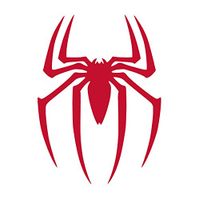 Spider Man Vinyl Sticker Decals for Car Bumper Window MacBook pro Laptop iPad iPhone (4" x 2.9", Red)