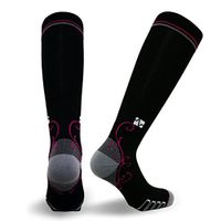 Vitalsox Italian Graduated Compression Socks (1 Pair- Fitted) for Women Best for Running, Travel, Yoga, Nurses, Maternity Pregnancy, Black, Medium
