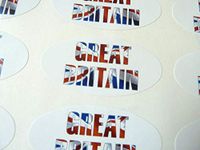 Pack of 30 Great Britain Flag Seals, 51x25mm Oval Seal Labels, Stickers for Craft, Decoration, Gift Wrapping, Presents, Envelopes, Bags or Cards