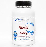 Niacin 500mg // 100 Capsules // Pure // by PureControl Supplements