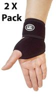 Two LW Neoprene Wrist Wrap Band Support Strap One Size (Pack of 2)