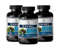 Men Supplements Testosterone - Black MACA 1000MG - Boost Performance and Drive - maca Black Pills - 3 Bottles 270 Vegetable Capsules